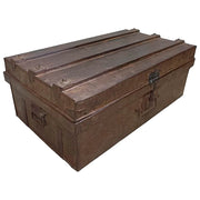 Valigia artigianale in metallo, 67x37x25h cm