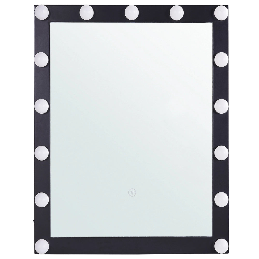 Specchio a LED da parete bianco 50 x 60 cm in stile moderno bagno soggiorno