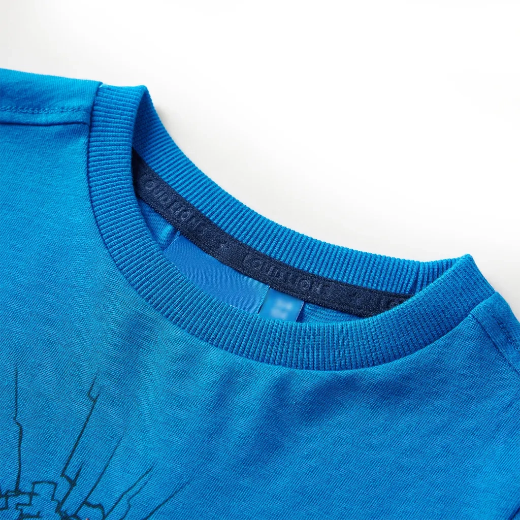 Maglietta da Bambino a Maniche Lunghe Blu Cobalto 92 13304