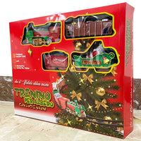 Trenino per Albero di Natale Treno con Supporto per Centro Albero con Luci Suoni