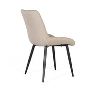 Set di due sedie rivestite in tessuto beige