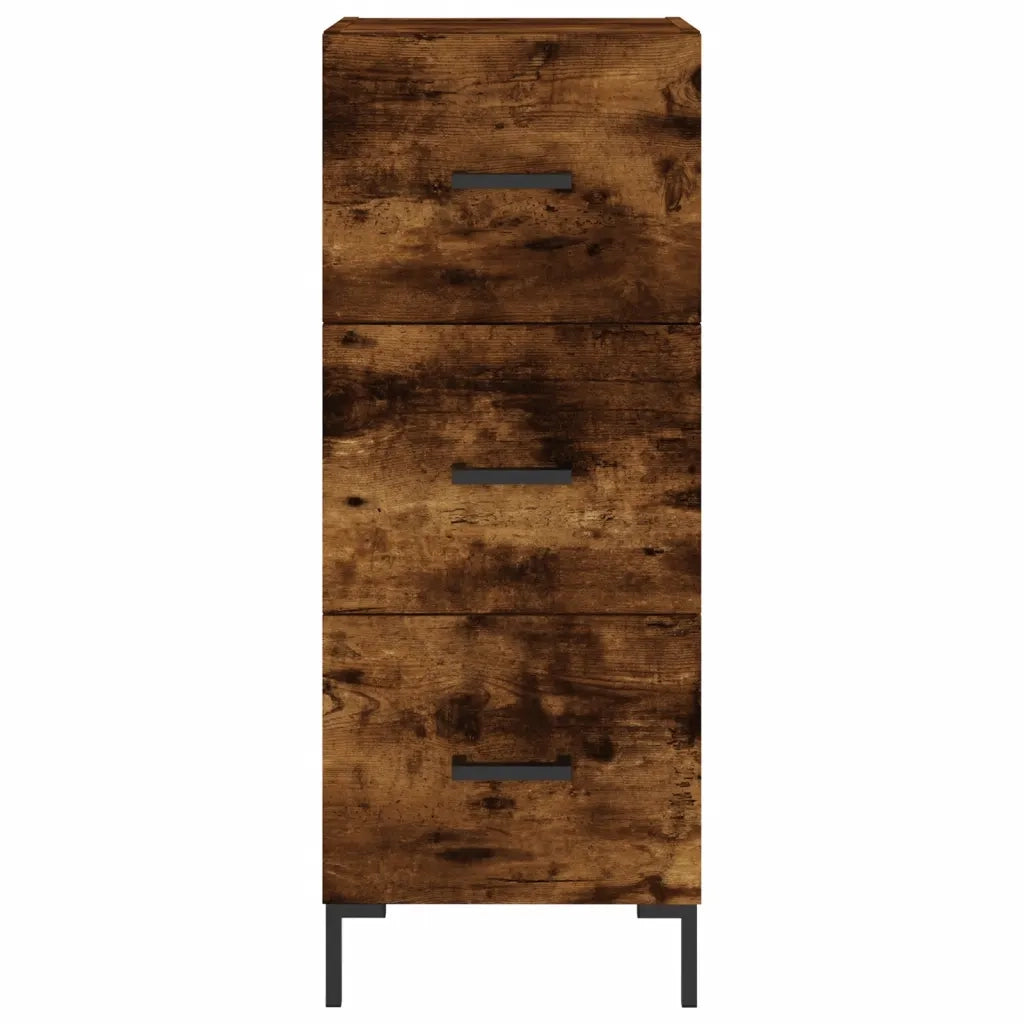 vidaXL Credenza Rovere Fumo 34,5x34x180 cm in Legno Multistrato