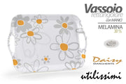 Vassoio da Portata in Melamina Rettangolare Decoro Margherite 41 x 29 cm