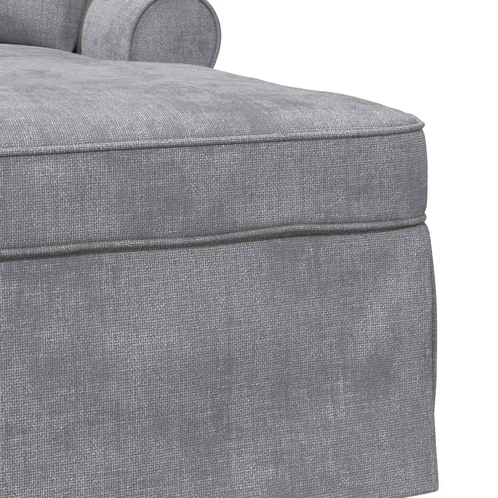 Chaise Longe con Gonna Grigio Chiaro 157 x 91 x 91 cm ARES