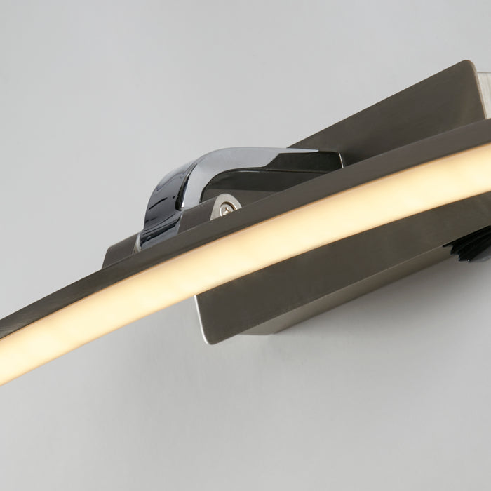 Applique Moderna Santorini Acciaio Argento Alluminio Cromo Led 10,88W 3000K