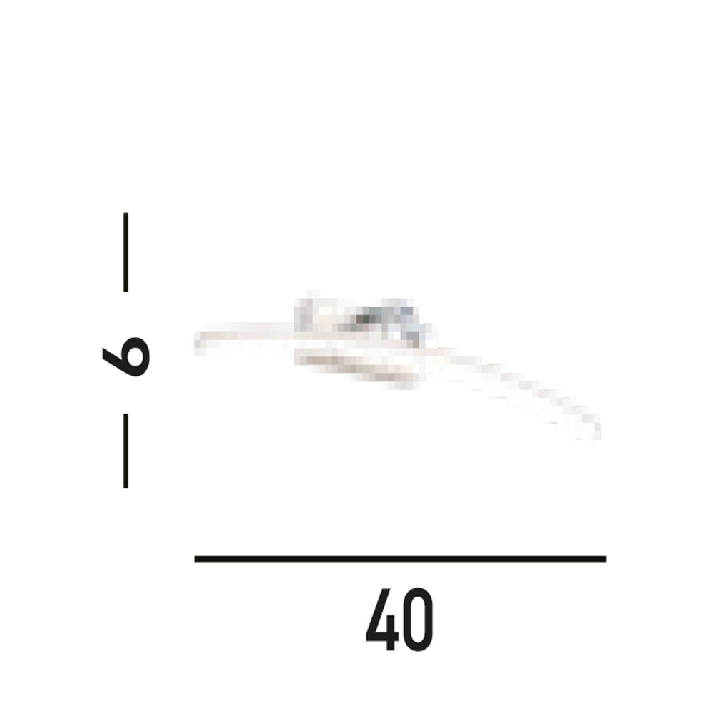 Applique Moderna Santorini Acciaio Argento Alluminio Cromo Led 10,88W 3000K