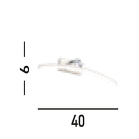 Applique Moderna Santorini Acciaio Argento Alluminio Cromo Led 10,88W 3000K