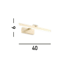 Applique Moderna Corfù Acciaio Ottone Alluminio Led 7,99W 3000K