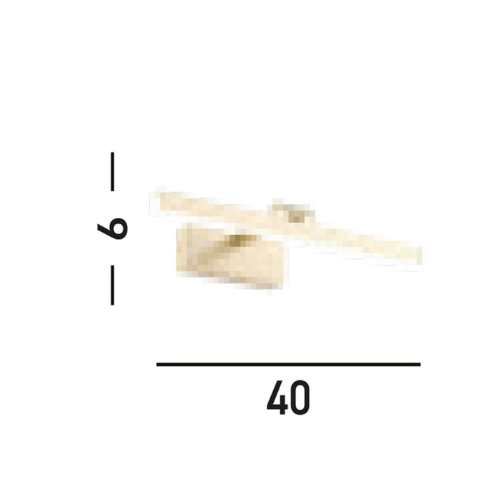 Applique Moderna Corfù Acciaio Ottone Alluminio Led 7,99W 3000K