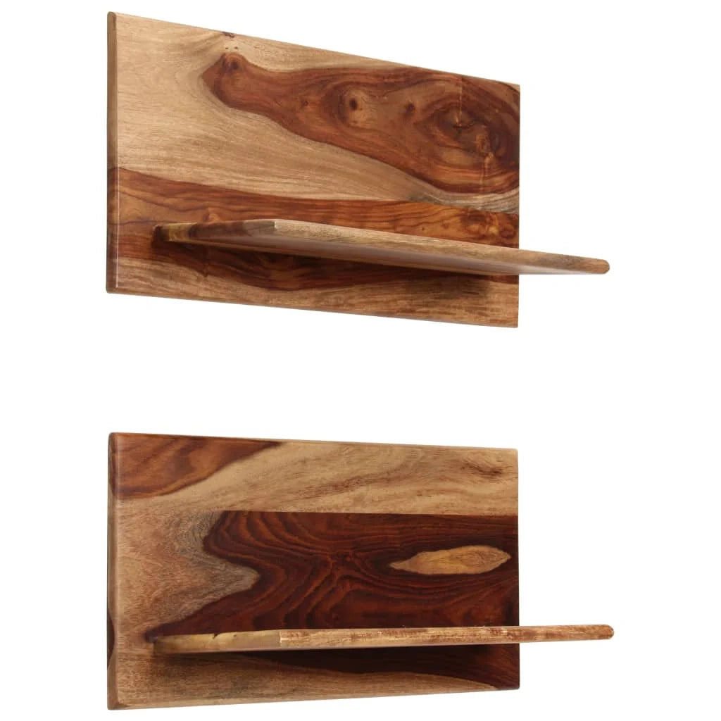 Mobiletto portaoggetti da parete di design 2 pezzi 58 cm legno massello 2702233/2