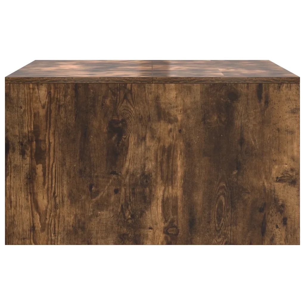 Tavolino da salotto | Tavolino da caff¨¨ | Tavolino da Soggiorno con Cassetti Rovere Fumo 70,5x70x40 cm