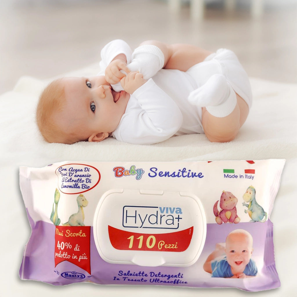 HYDRA VIVA+ 12 CONFEZIONI SALVIETTE DETERGENTI BABY SENSITIVE 1320 PZ