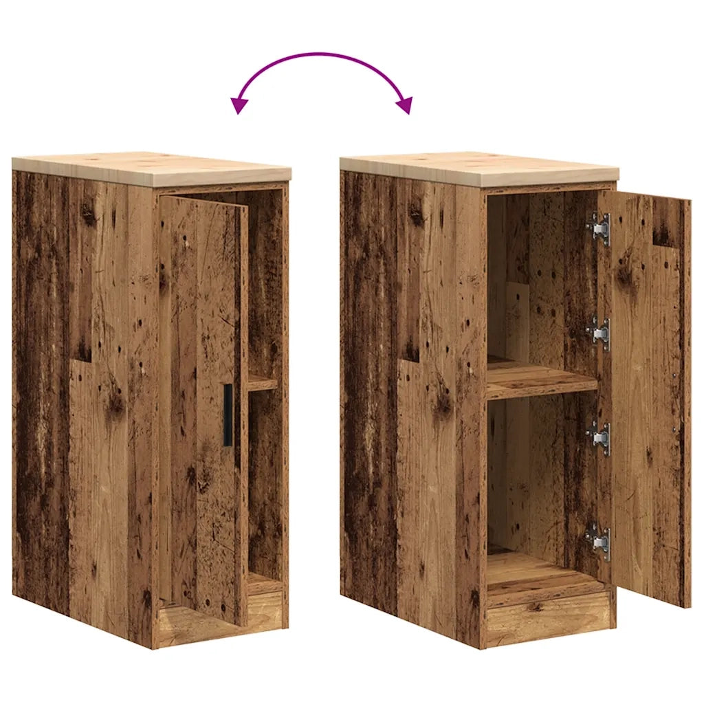 Armadietto per Garage in Legno Vecchio 30x51x85 cm CFW1800190