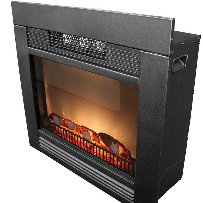 Camino Elettrico con Mobile in Legno 1800W Effetto Fuoco 2Livelli 110x96x36cm