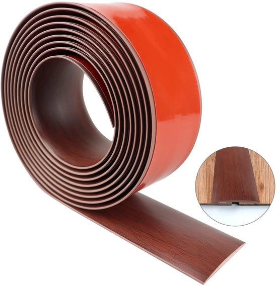 Profilo di transizione profilo di transizione autoadesivo per vinile profilati di transizione per pavimenti strisce di copertura per superfici in legno strisce di copertura per pavimenti per pavimenti in lamina strisce di eguagliamento (rosso, 600×5cm)