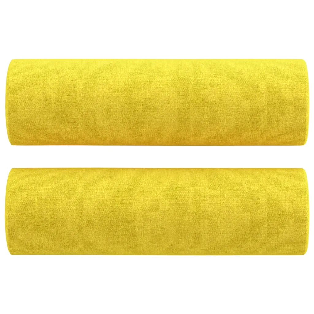 Cuscini Decorativi 2 pz Giallo Chiaro ?15x50 cm in Tessuto CFW6776226