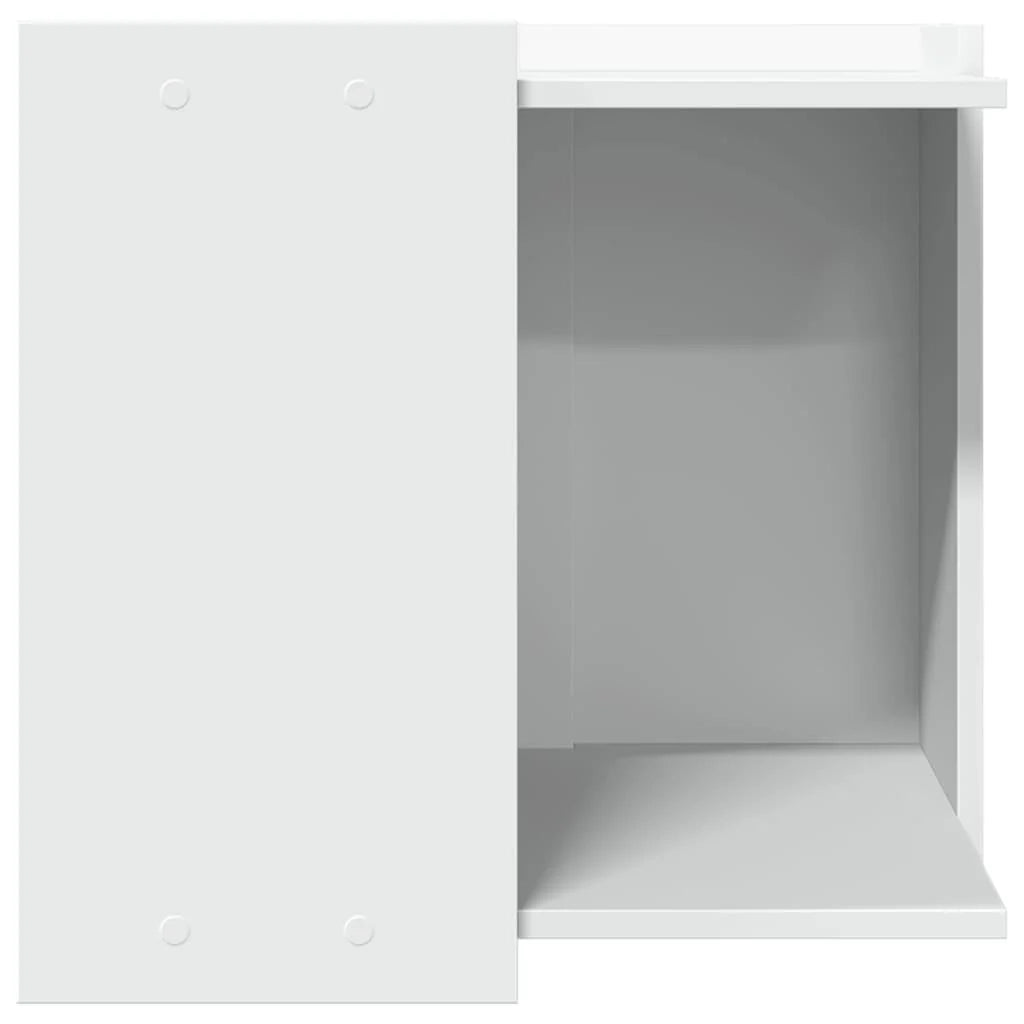 Mobiletto per lettiera per gatti in legno ingegnerizzato bianco 02_0043311