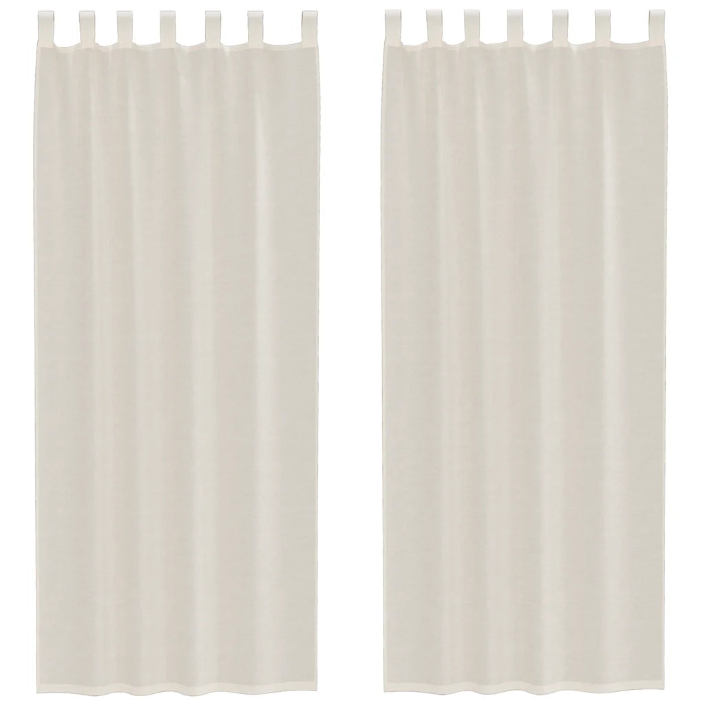 vidaXL Tende in Voile con Linguetta 2 pz Crema