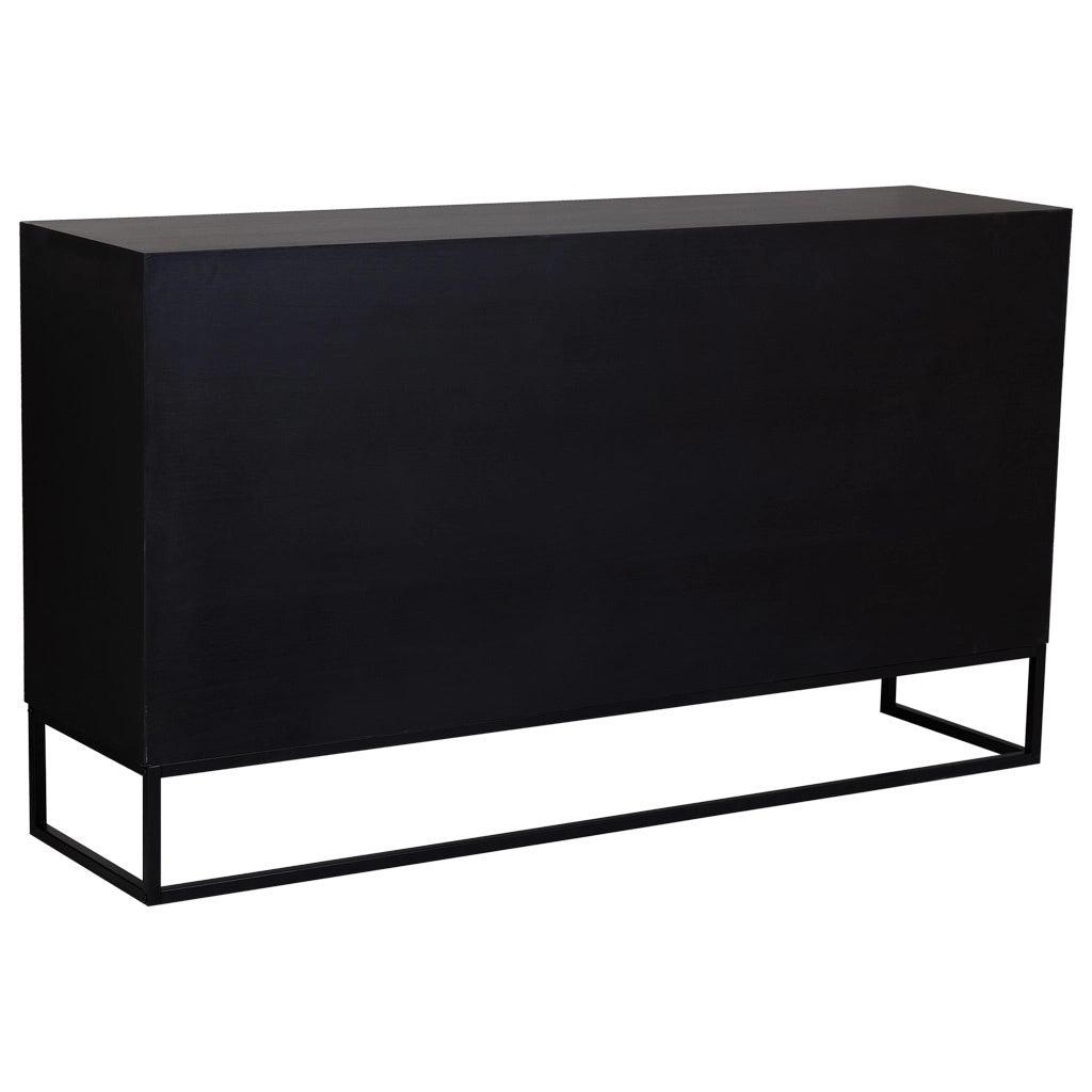 Credenza 3 ante in legno e metallo 160x41,5x90h cm
