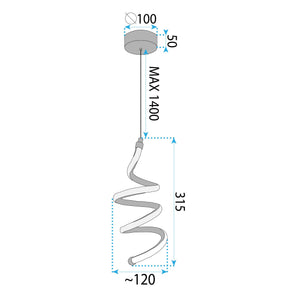 Lampada A Sospensione Da Soffitto Led Lhj096-1cp Light Rose Gold