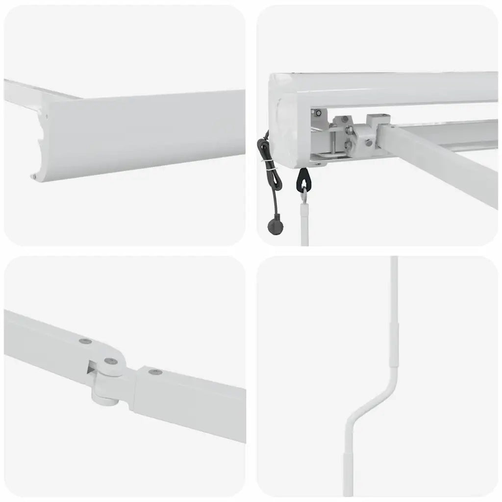 Tenda da Sole Bianco 4 × 3 m Metallo