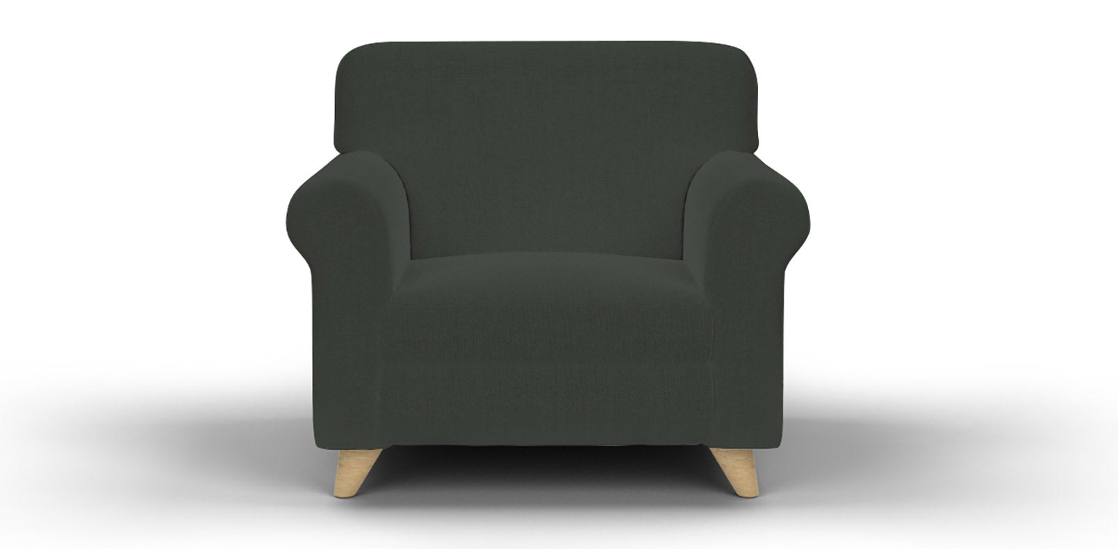 Copridivano Elasticizzato 1 Posto in Poliestere Grigio Scuro