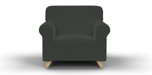 Copridivano Elasticizzato 1 Posto in Poliestere Grigio Scuro