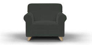 Copridivano Elasticizzato 3 Posti in Poliestere Grigio Scuro