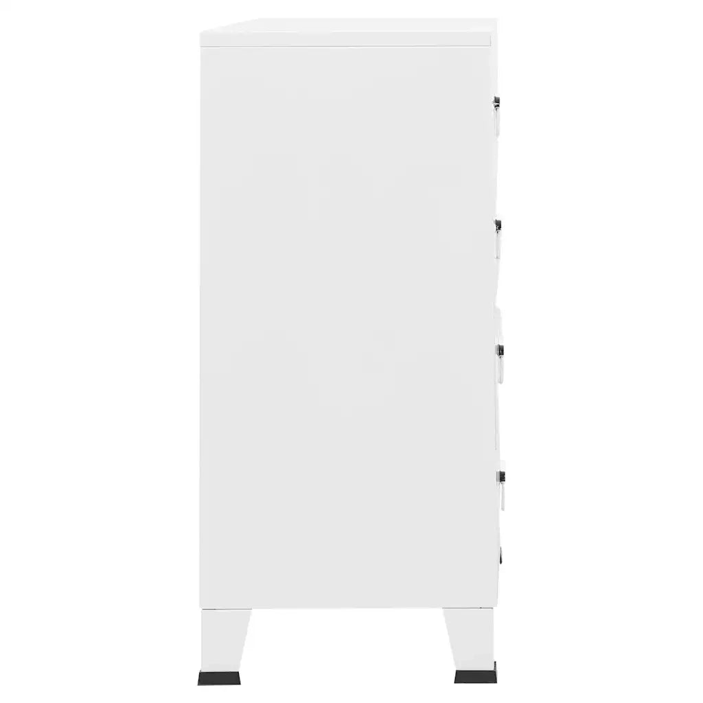 Cassettiera Industriale Bianca 78x40x93 cm in Metallo