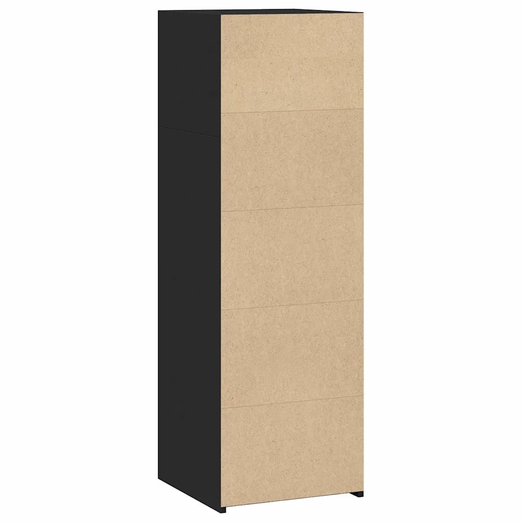 vidaXL Credenza Nera 40x41x124 cm in Legno Multistrato