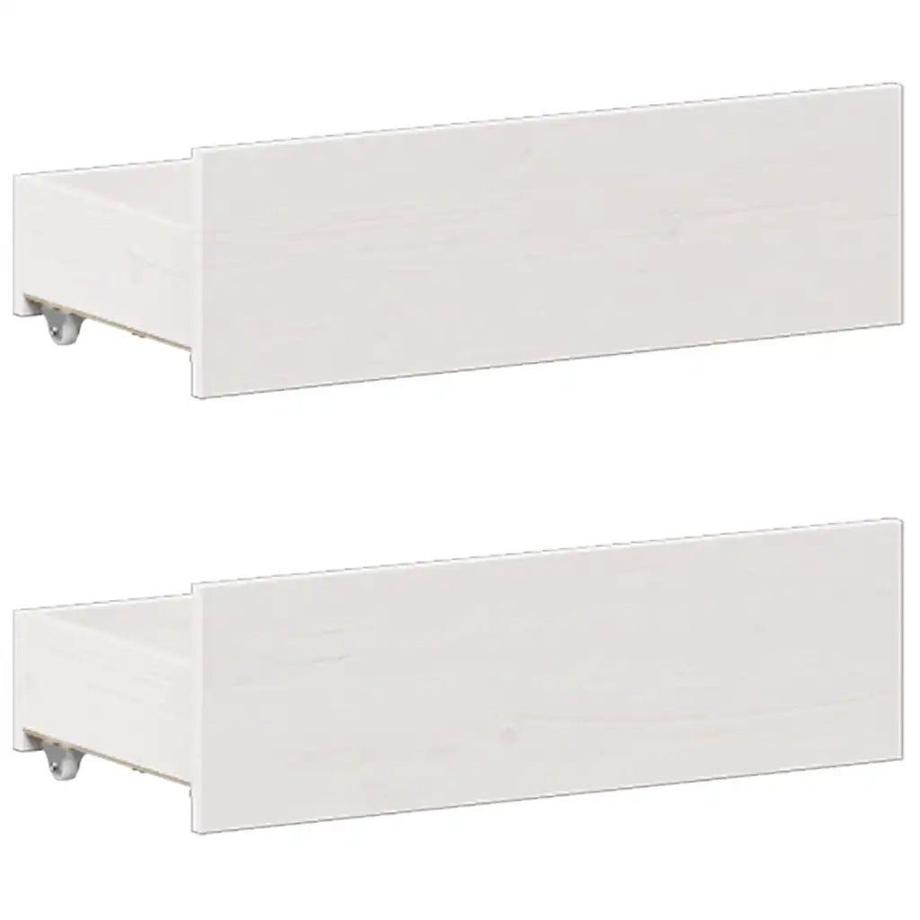 Letto Libreria senza Materasso Bianco 140x200 cm Legno di Pino 3308922