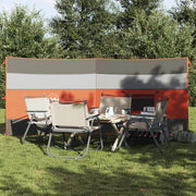 Frangivento Campeggio Grigio Arancione 340x130 cm Impermeabile 4009659