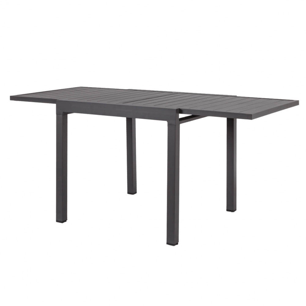 Tavolo Allungabile Hawaii 90/180x90x75 h cm in Alluminio Taupe