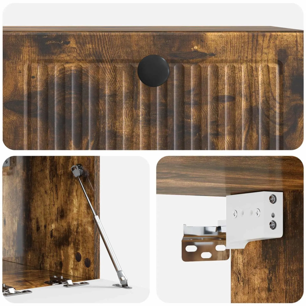Mobile Porta TV da Muro Rovere Fumo 59,5 x 41 x 30 cm