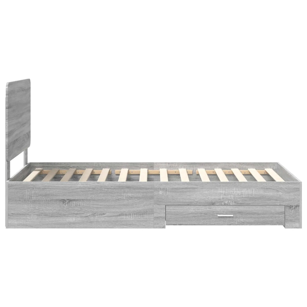 Struttura del letto Grigio Sonoma 90 x 190 cm Legno multistrato 3412842