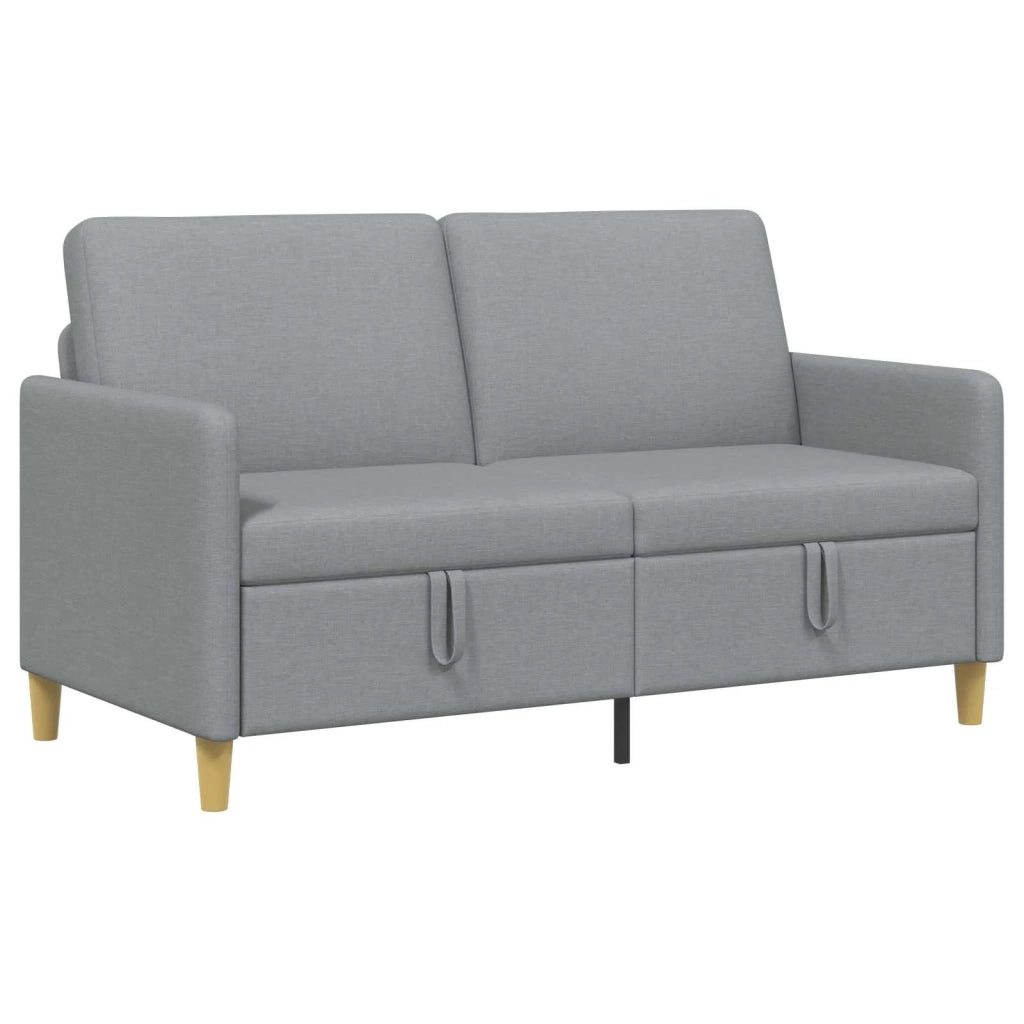 Divano con Storage Grigio Chiaro 152 x 78 x 87 cm Poliestere 42036919