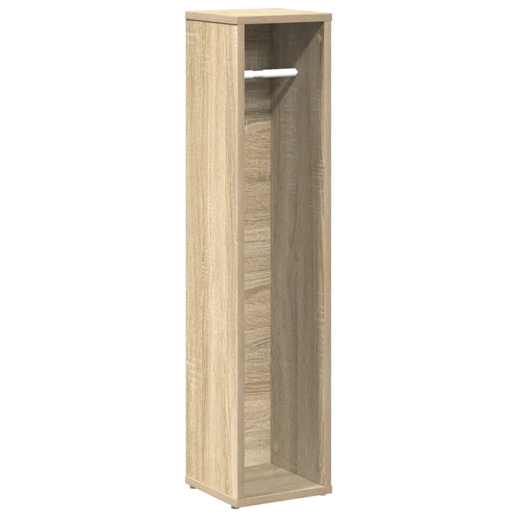 vidaXL Mobile da Bagno con Portarotolo Rovere Sonoma 20,5x20x90 cm
