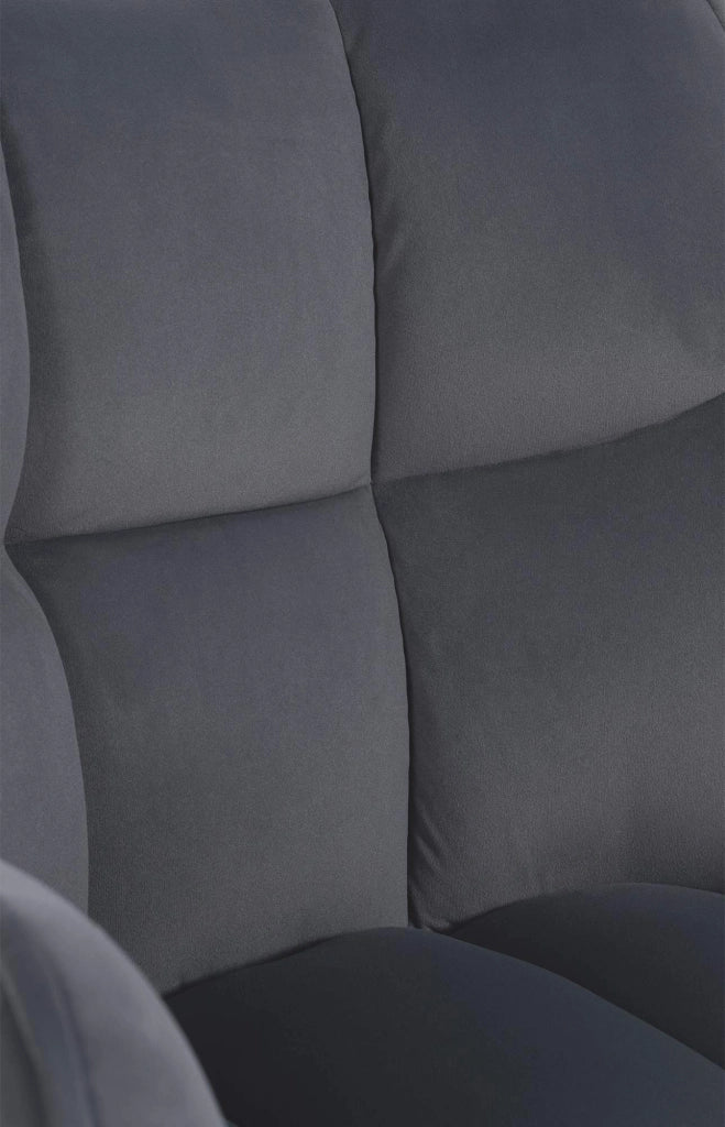Sedia da pranzo Swing Copertura in velluto grigio scuro,acciaio inossidabile
