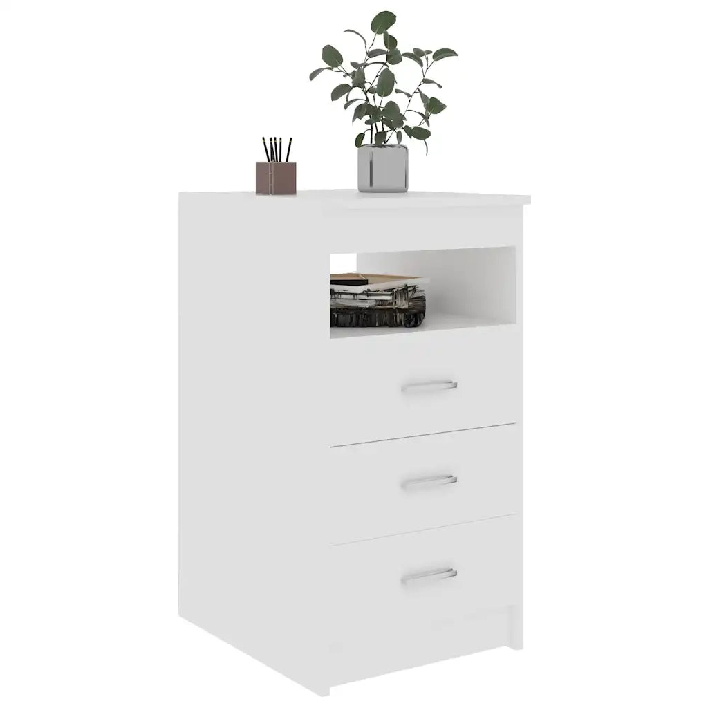 Cassettiera Bianca 40x50x76 cm in Legno Multistrato cod mxl 53150