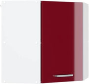 Mobile angolare da cucina R-Line, Rosso lucido, 57 cm, per la libera combinazione all'interno di sistemi cucina modulari