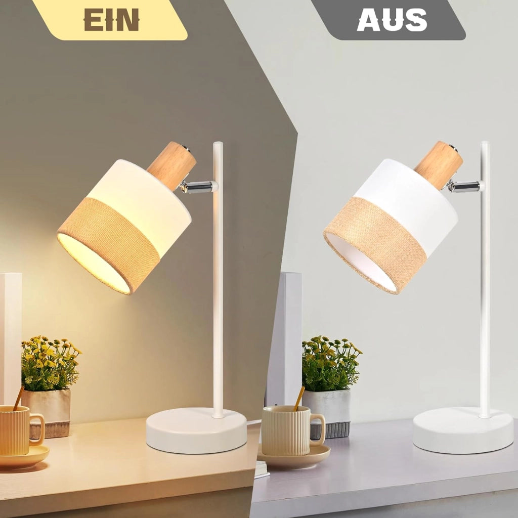 ZMH Lampada da tavolo vintage E14 con cavo senza lampadina per ufficio camera letto