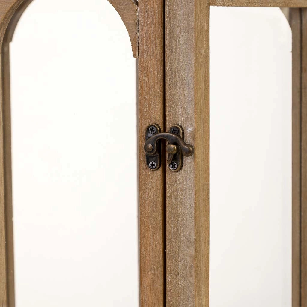 Lanterna in legno marrone 30x23x64h cm