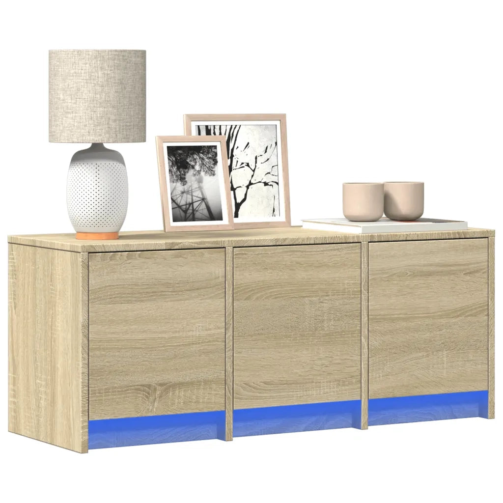 Mobile TV | Armadietto TV | Mobile Porta TV con LED Rovere Sonoma 97x34x40 cm in Truciolato