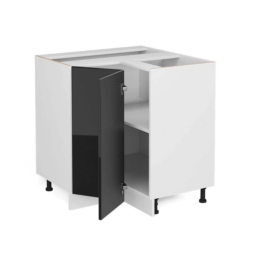 Vicco Mobile ad angolo cucina Nero lucido 75.6 cm , PL Rovere