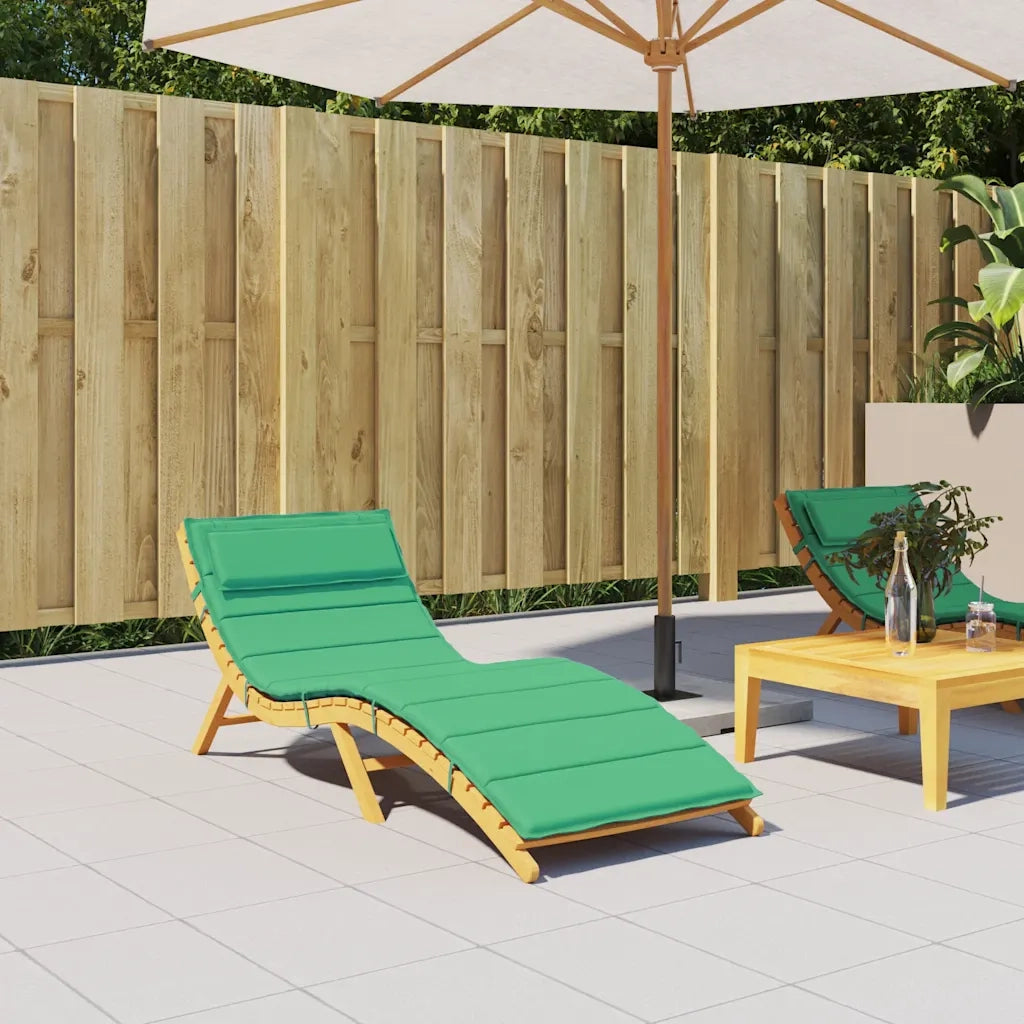 Cuscino per Lettino Verde 180x60x4 cm in Tessuto Oxford