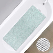 Mat per doccia antiscivolo, 40 x 100 cm, morbido, comfort, mat per doccia sicuro, mat per doccia antibatterico con fessure di scarico, mat per doccia antiscivolo per doccia e ambienti umidi