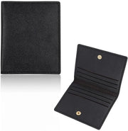 Portafoglio RFID - lettore - Portamonete sottile - 8 tasche per carte - Nero - Compatta - Elegante e in tempo - Portamonete