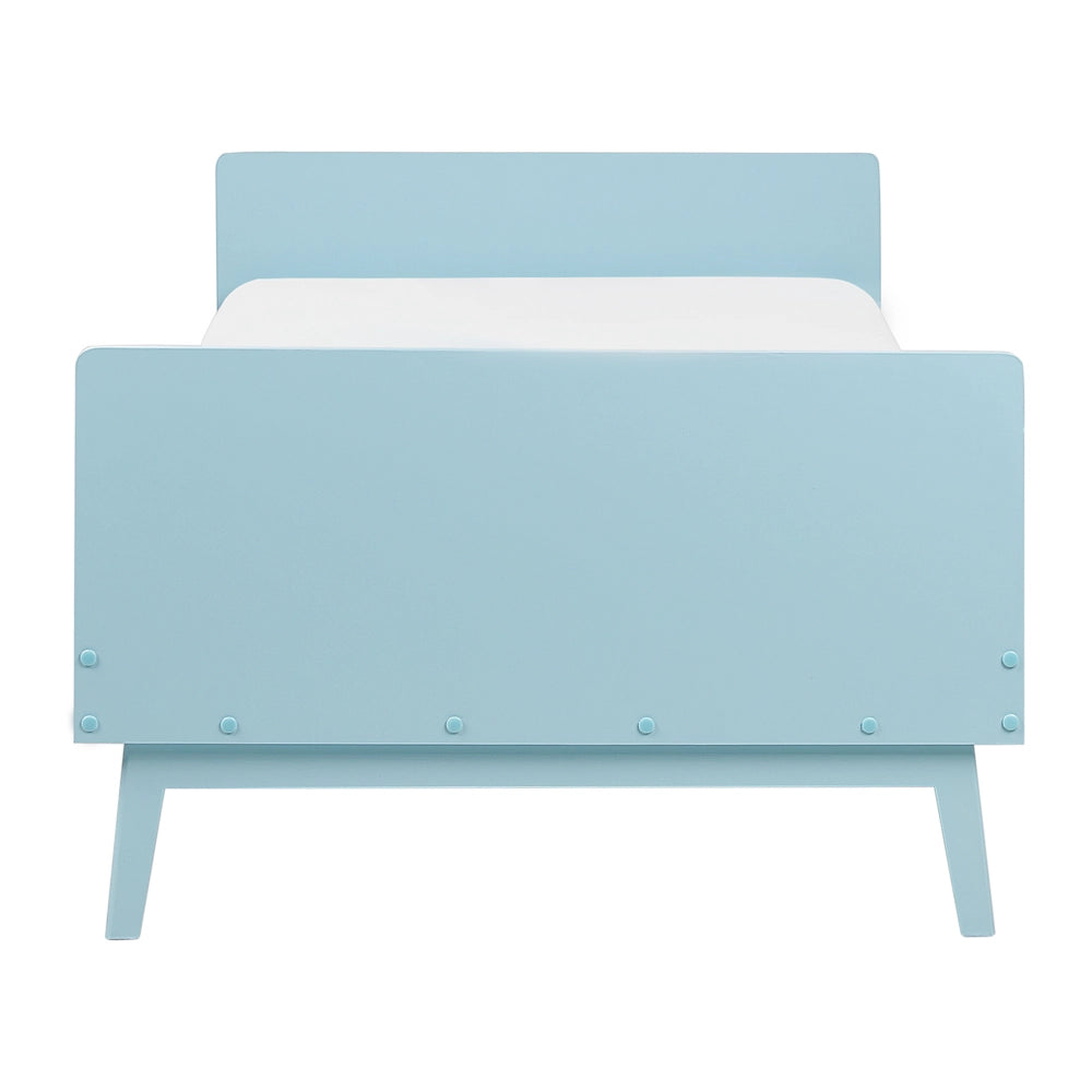 Letto singolo a doghe in legno di pino azzurro 90 x 200 cm stile moderno