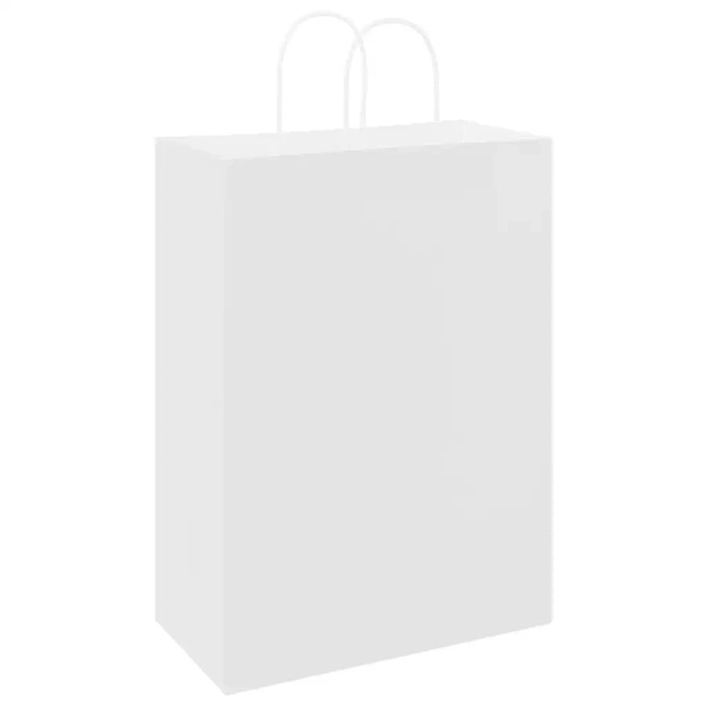 Sacchetti di Carta 50 pz con Manici Bianchi 32x17x44 cm 4101608