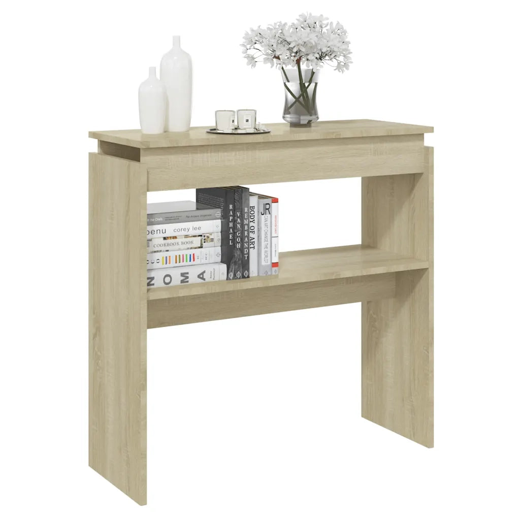 Tavolino Consolle Rovere Sonoma 80x30x80cm in Legno Multistrato 808317